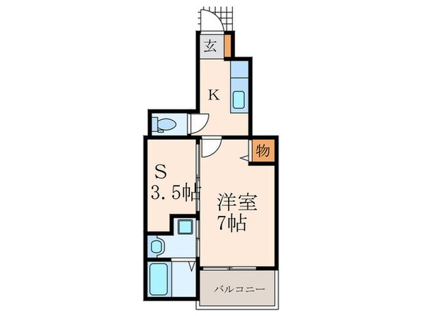 ラインハイム足立山Ａ棟の物件間取画像